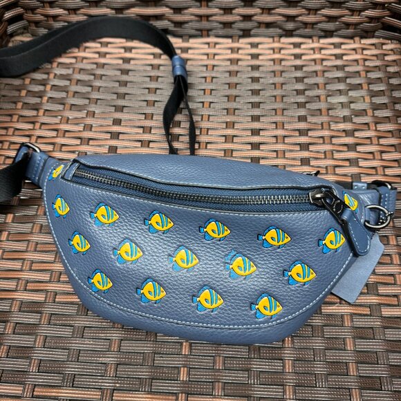 NWT Coach Warren Mini Belt Bag With Fish Print CT872 - Picture 7 of 8